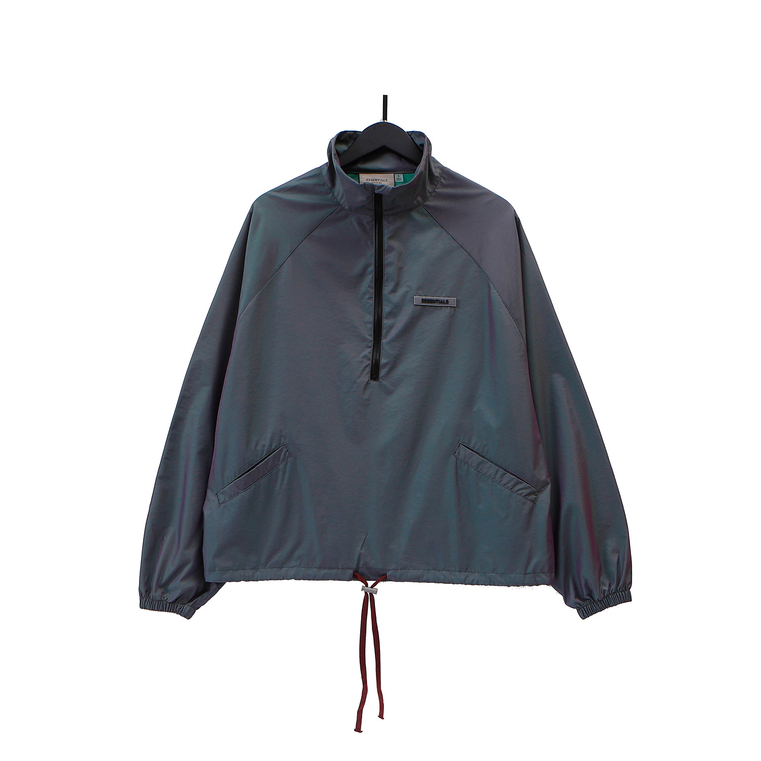 fear of god essentials复线fog外套反光炫彩尼龙半拉链冲锋衣男