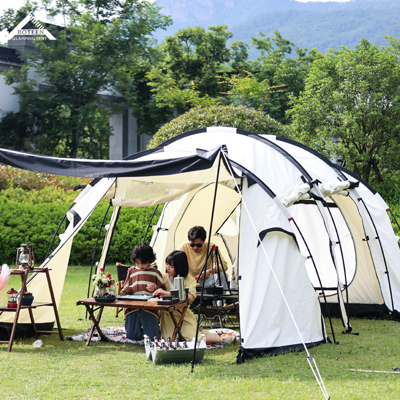 博庭户外轻奢露营营地帐篷金字塔野餐酒店棉布蒙古包防雨遮阳帐篷