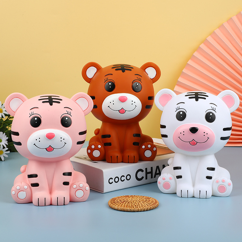 Creative Table Decoration Gifts Tiger Coin Bank New Personalized Tiger Shape Children Saving Box Direct Supply