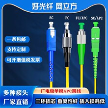 网立方 光纤跳线3/5/10米SC(APC)-SC(APC)单模跳线3米 )光钎线尾