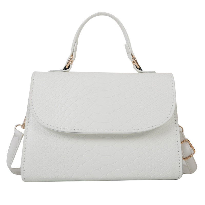 INS Trendy Fashion Crocodile Pattern Solid Color Tote Bag Women's Bag 2023 Summer Popular Simplicity Shoulder Messenger Bag