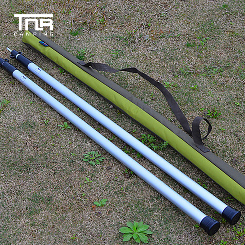 tnr户外铝合金天幕杆帐篷杆支撑杆铝杆可调节伸缩式营柱支架加粗