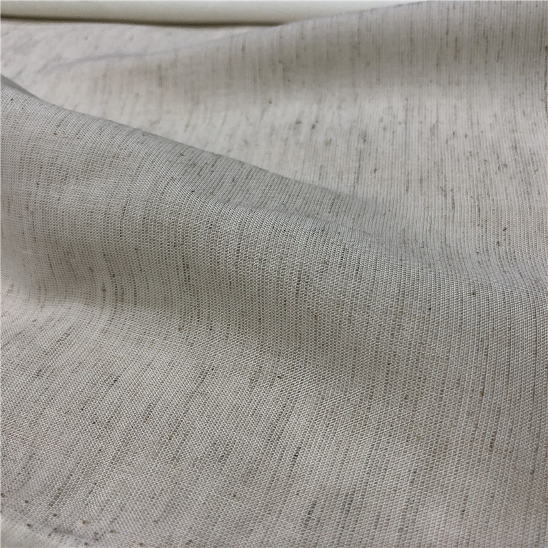 新款春夏季天丝亚麻面料天丝竹节亚麻黏胶混纺衬衣裙子梭织面料