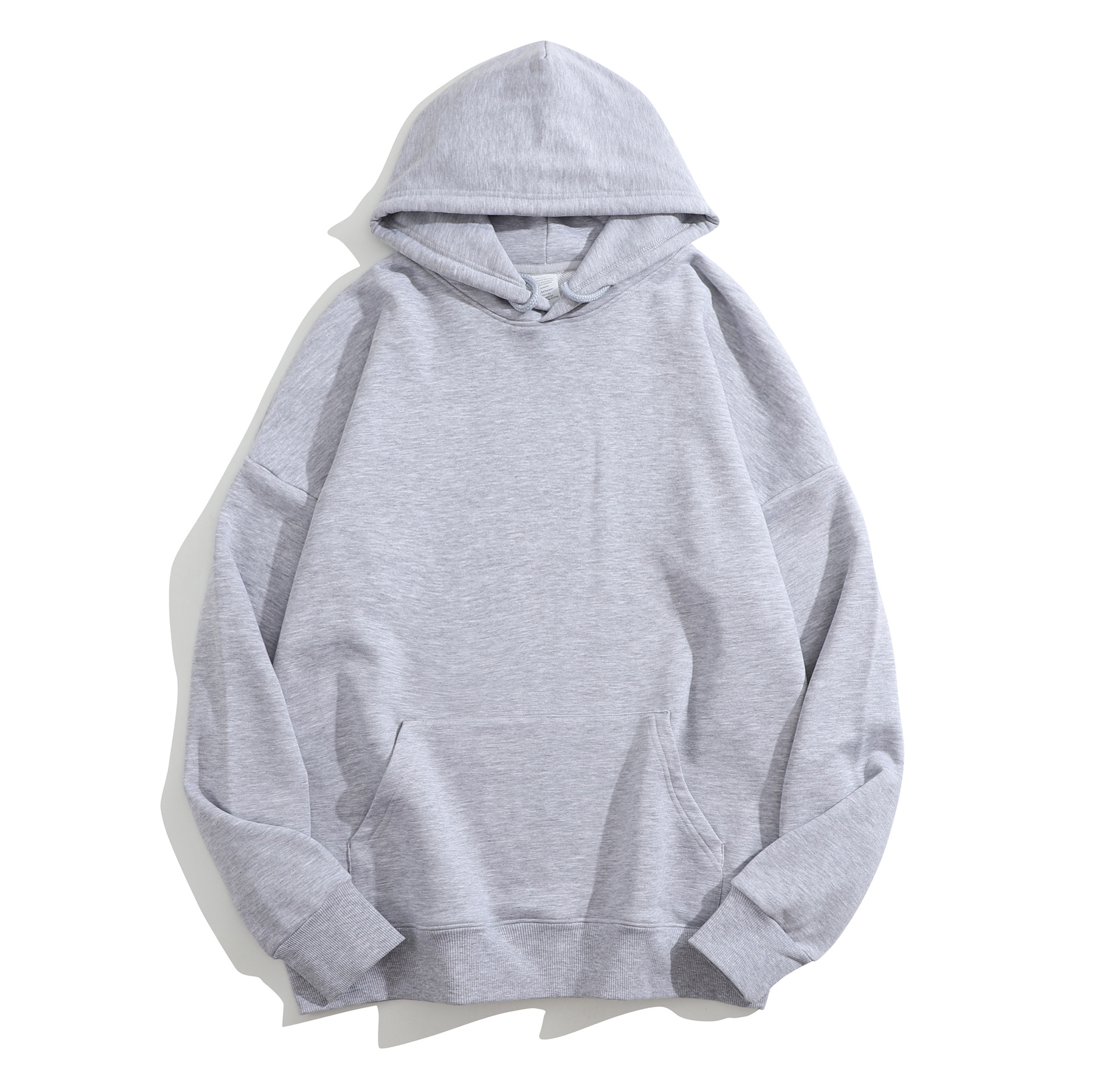 380克重磅大毛圈加厚亲子落肩连帽卫衣 宽松掉肩套头纯色帽衫男女