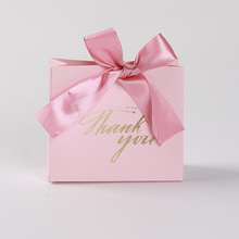 粉色烫金创意欧式婚礼糖果盒粮果袋礼品盒喜糖盒喜糖袋现货批发
