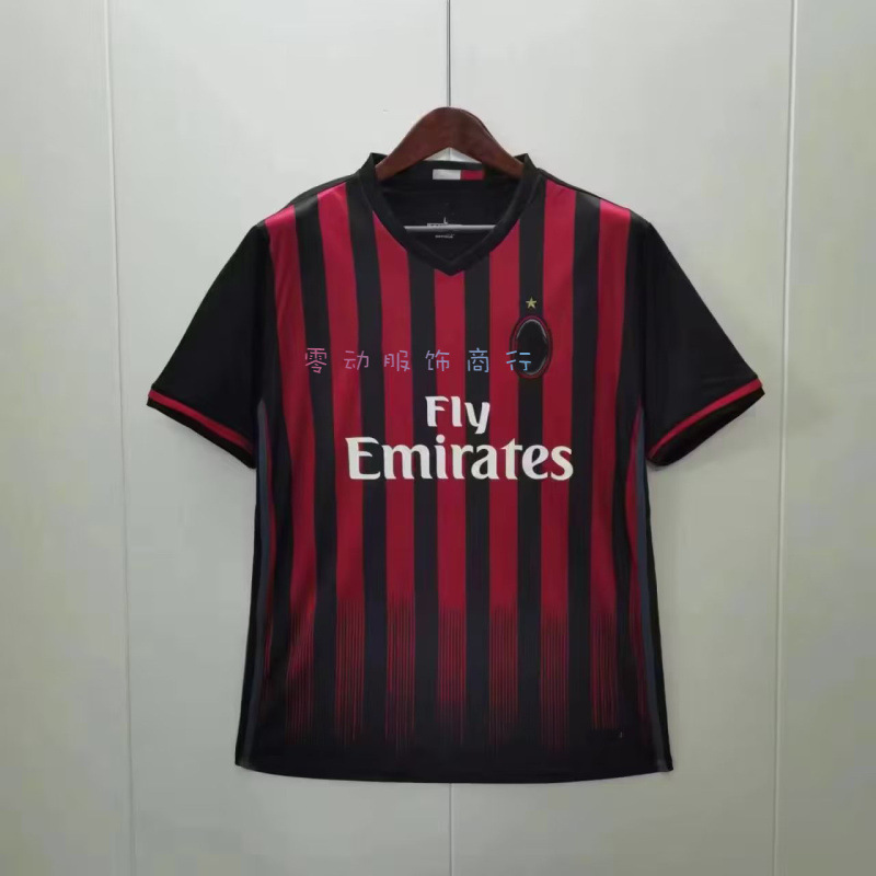16-17意甲ac米兰主场复古球迷版球衣11号伊布本田巴卡蒙托足球服