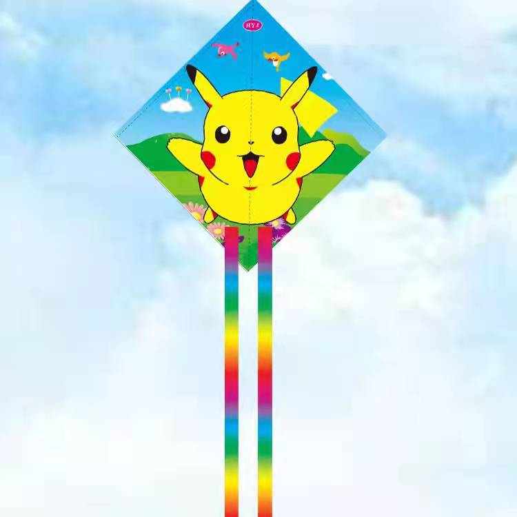 厂家批发大菱形钓鱼竿风筝 儿童塑料卡通小风筝,地推广场热卖.