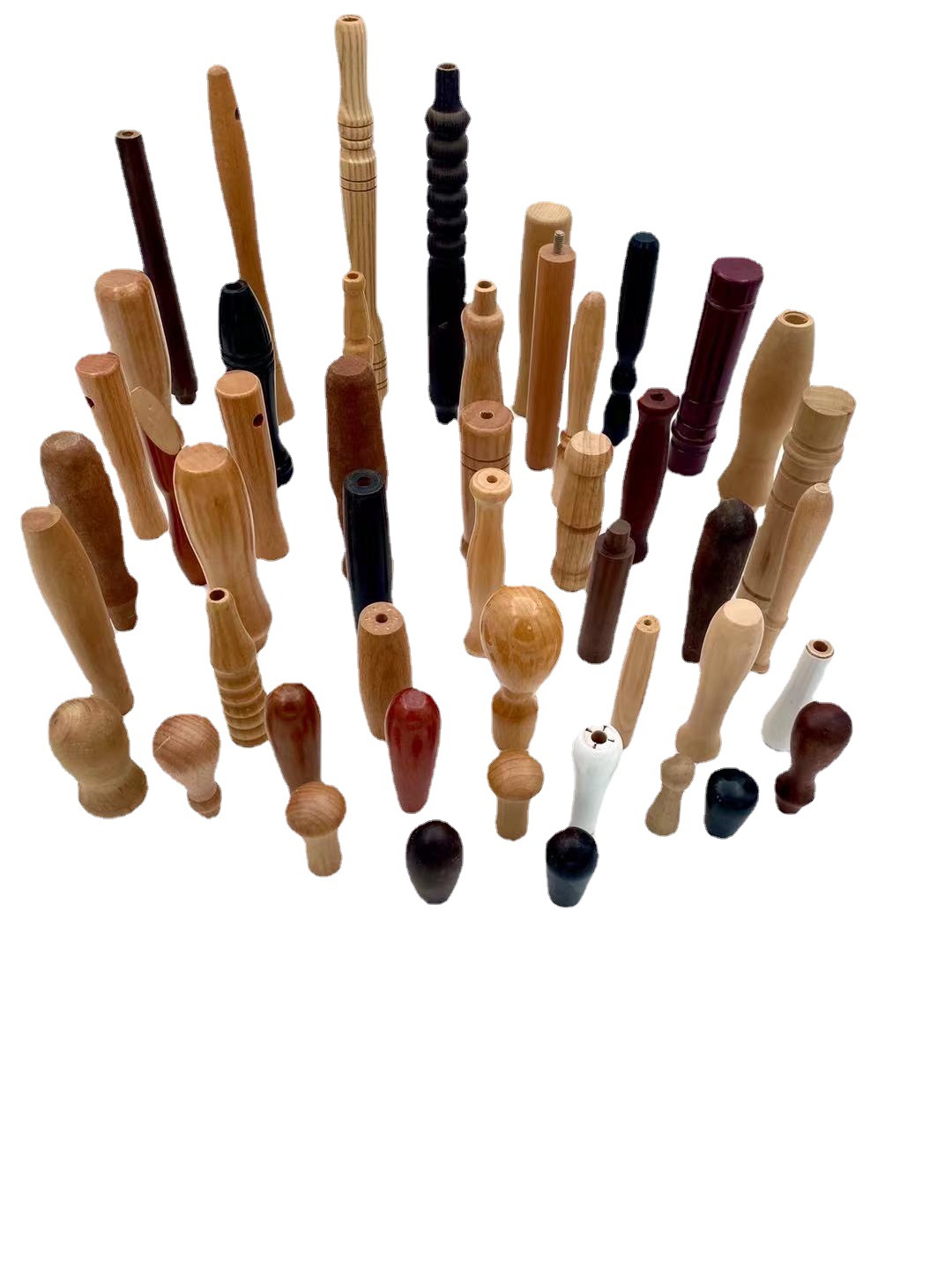 厂家供应木配件木手柄榉木荷木木质手柄木把手圆形木柄木配件