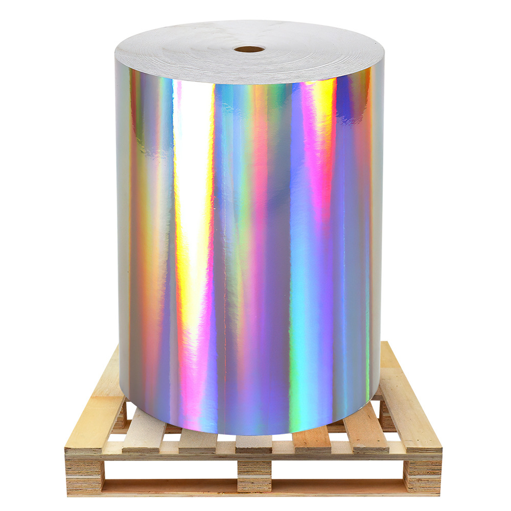 不干胶标签大卷 50mic uv喷墨素面镭射pp 喷墨镭射不干胶打印印刷