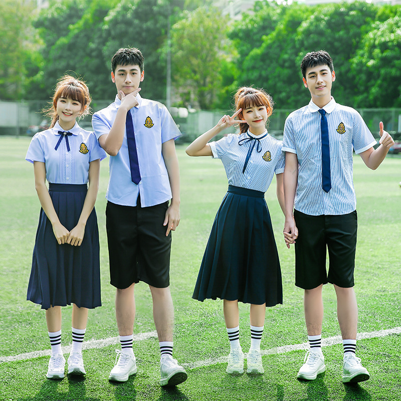 六年级毕业照夏装初中高中生班服英伦学院风中学生校服套装jk制服