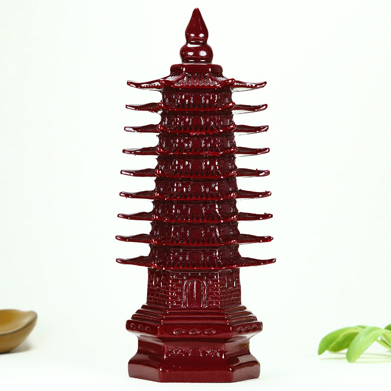 朱砂紫金砂文昌塔13塔桌面摆件书房镇宅风水祈福摆件课桌小摆件