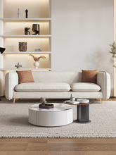 2022新款意式极简沙发时尚小户型客厅轻奢舒适双人科技布艺小沙发