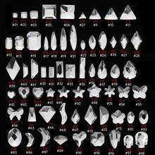 美甲饰品平底异形钻批发大小号迷你水滴爱心方钻透明钻跨境彩色钻