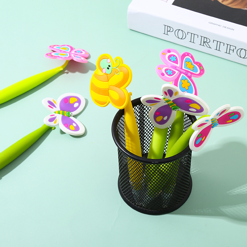 Butterfly Bee Silicone Shake Creative Gel Pen Cute Super Cute Good-looking Student Small Prize Nice