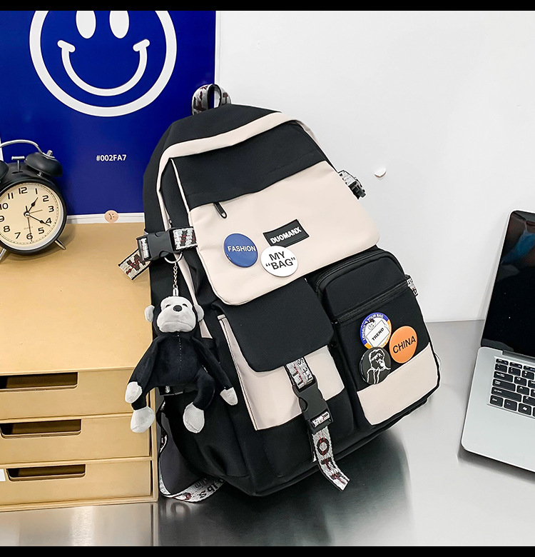 书包女大学生韩版高中旅行双肩包男初中生ins日系大容量电脑背包