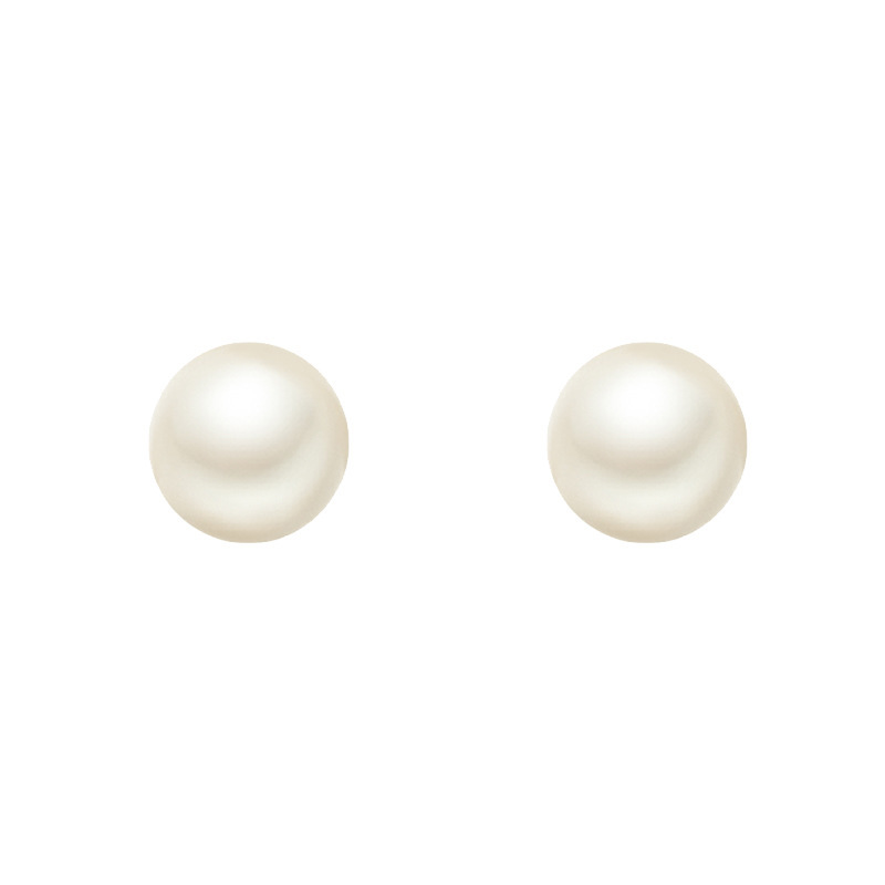 Natural Pearl Earrings High-Grade Earrings Women's 925 Silver Needle Sterling Silver Vintage Pearl Earrings Wholesale Simple Jewelry