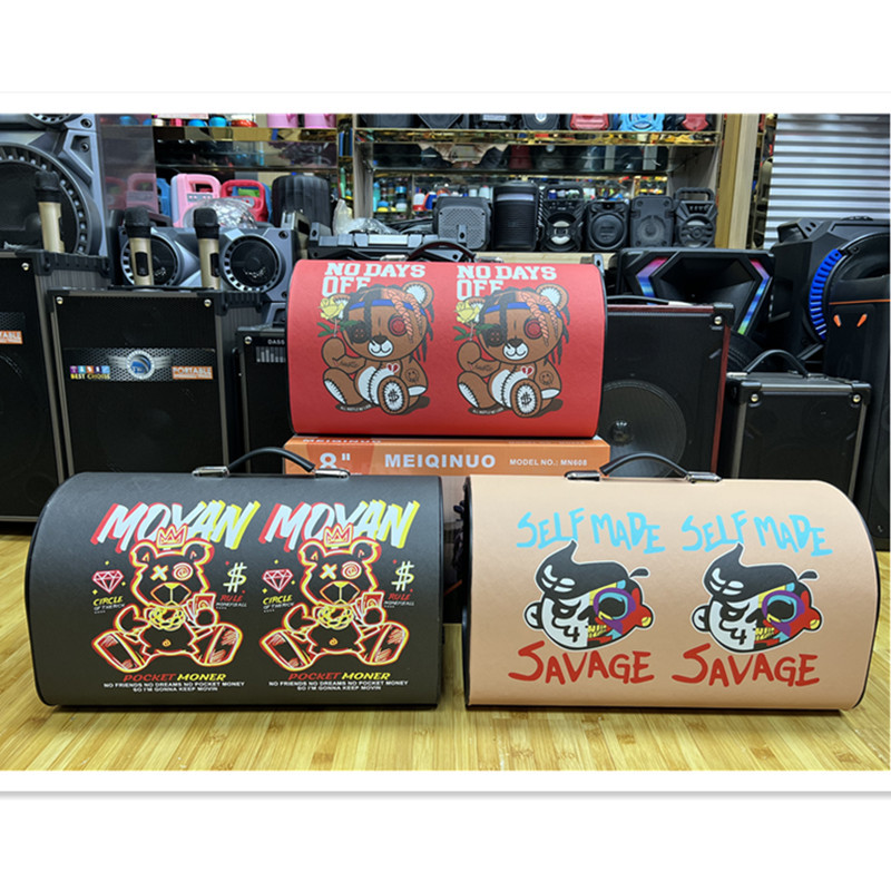 新款 MN608蓝牙音箱 户外 便携式彩灯 低音炮蓝牙音响 摩托车音箱