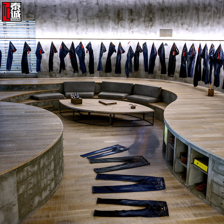 展厅服装店展架墙壁弧形裤子展示道具挂衣架男装牛仔裤陈列挂衣架