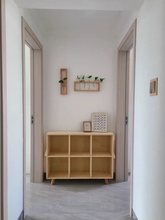 实木格子柜自由组合柜家用儿童书架松木书柜储物收纳简易木柜