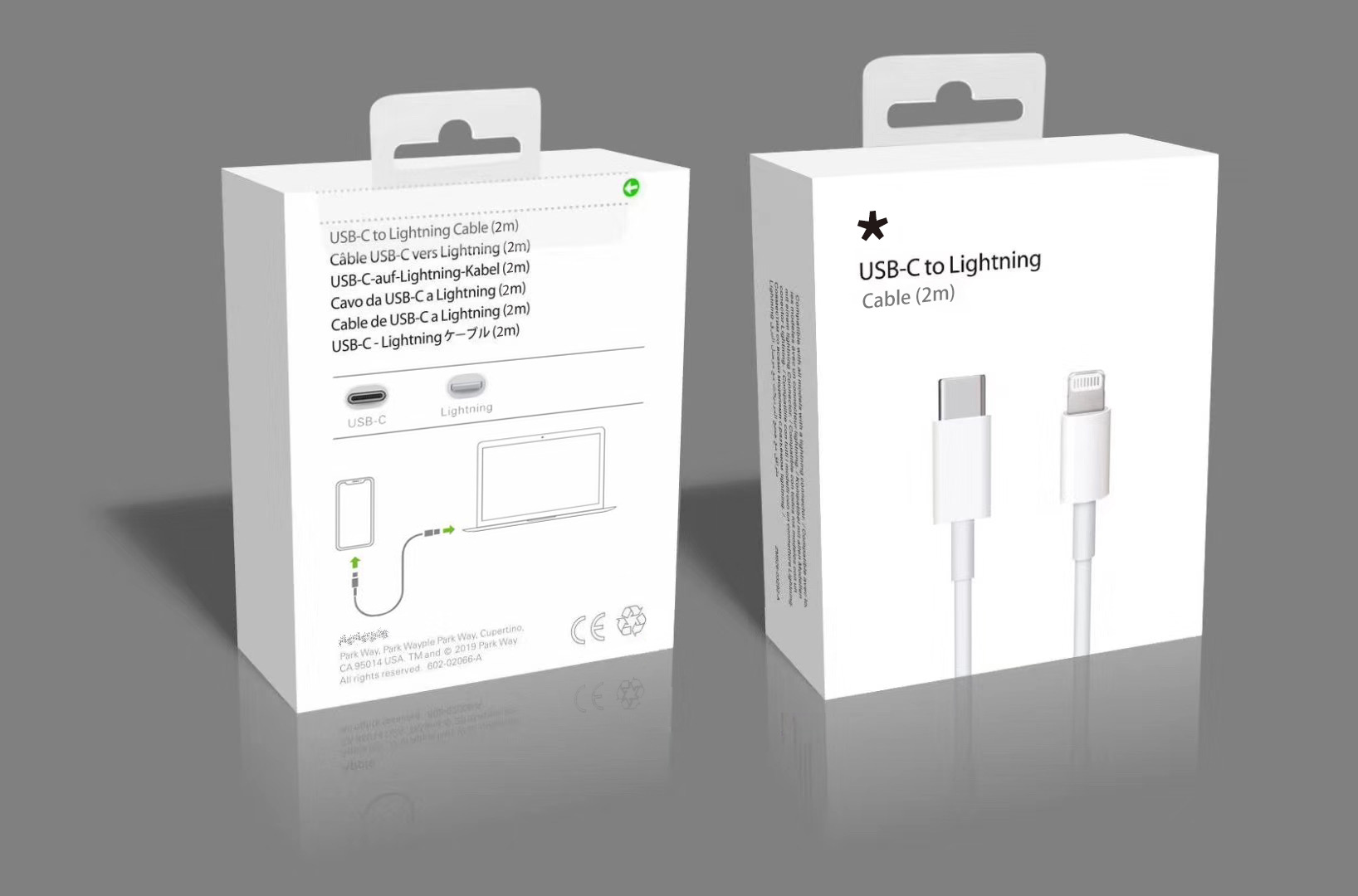 适用于iphone11/12 数据线包装盒 c to l 11代快充线盒 原包装盒