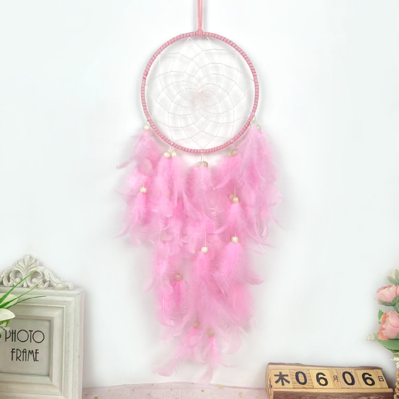 feather dreamcatcher hanging wind chimes diy handmade material package get girlfriends birthday gift room decorations cross-border