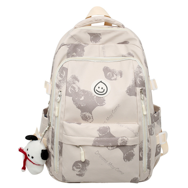 Good-looking Schoolbag Female College Student Junior High School Student Male and Female Computer Backpack Printing Fashion Simple Casual Backpack