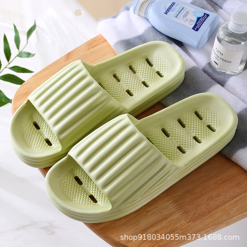 Couple Bathroom Slippers Female Home Non-Slip Home Indoor Leaking Bath Summer Home Slippers Male Thick Bottom for Outdoors