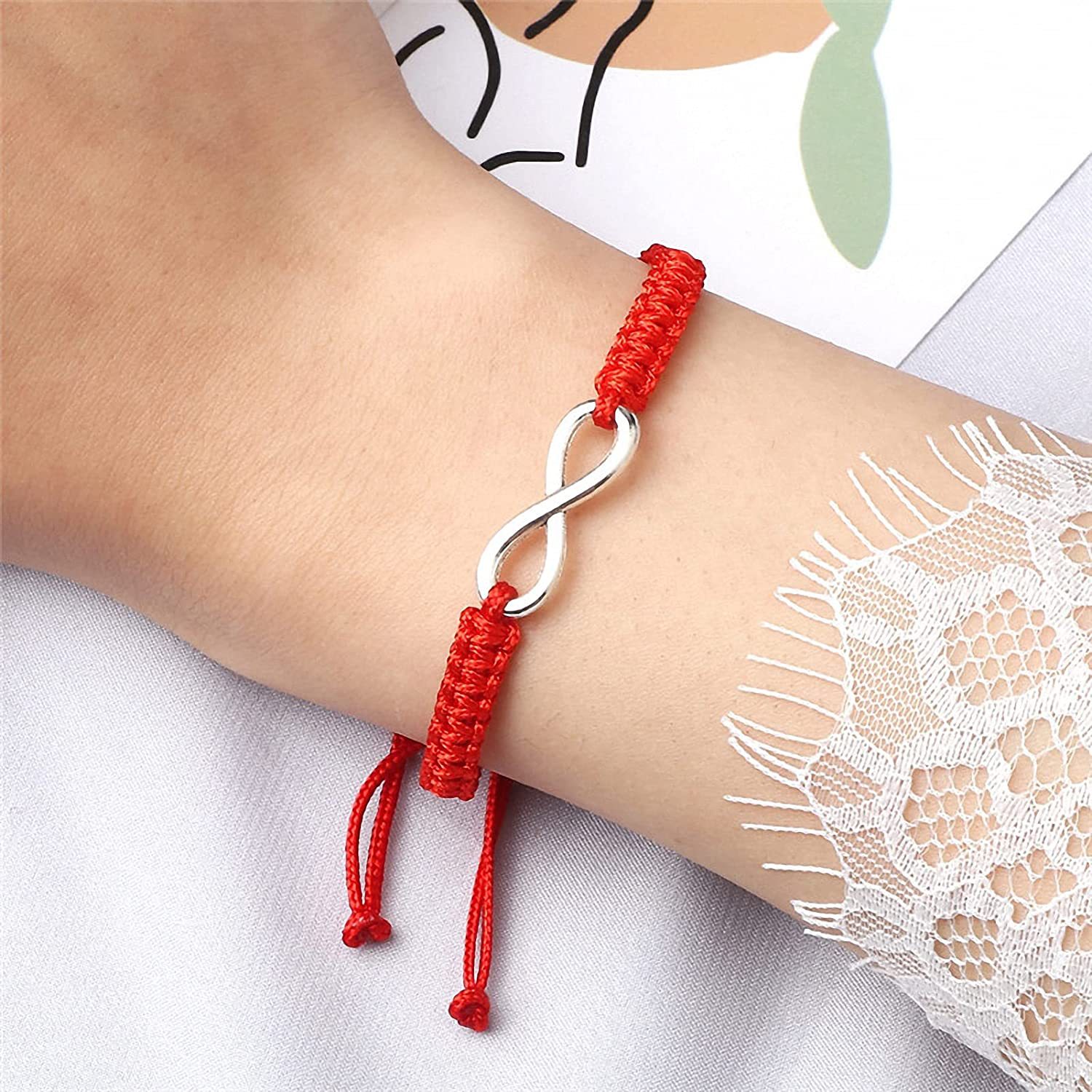 无限8编绳手链情侣手链本命年红绳首饰无限爱情人节礼物