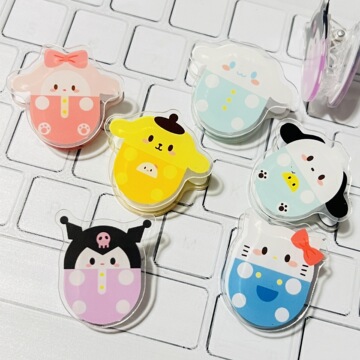 三丽鸥夹子卡通超萌便宜库洛米文具亚克力pp夹双面可爱手帐-阿里巴巴