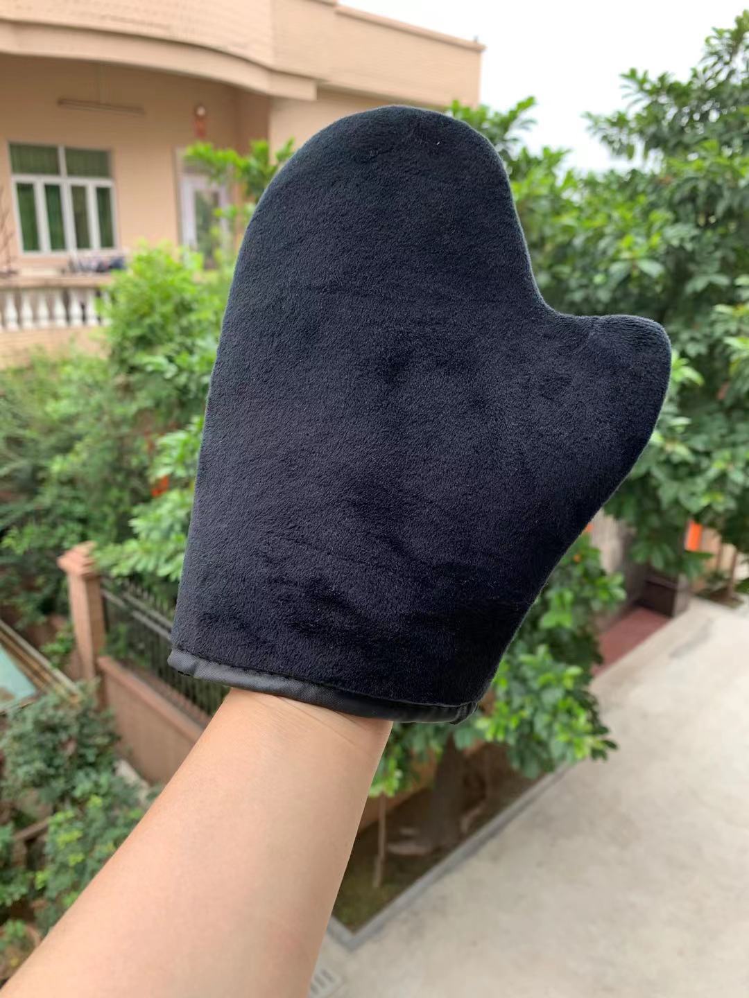 植绒美黑涂油防湿手套spa手套 涂防晒霜手套擦脸手套涂抹手套