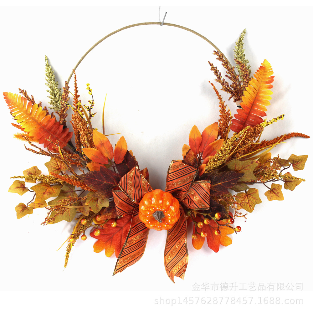 Fake Flower Decoration Decoration Bouquet Harvest Thanksgiving Handmade Berry Maple Rattan Simulation Fern Garland Decorations