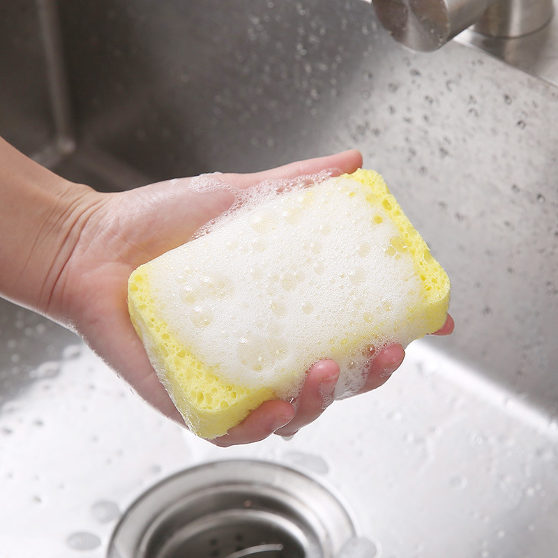 Cellulose Sponge Spong Mop Kitchen Cleaning Sponge Pot Dishwashing Cotton Scouring Pad Decontamination Absorbent Wood Pulp Sponge Factory Wholesale