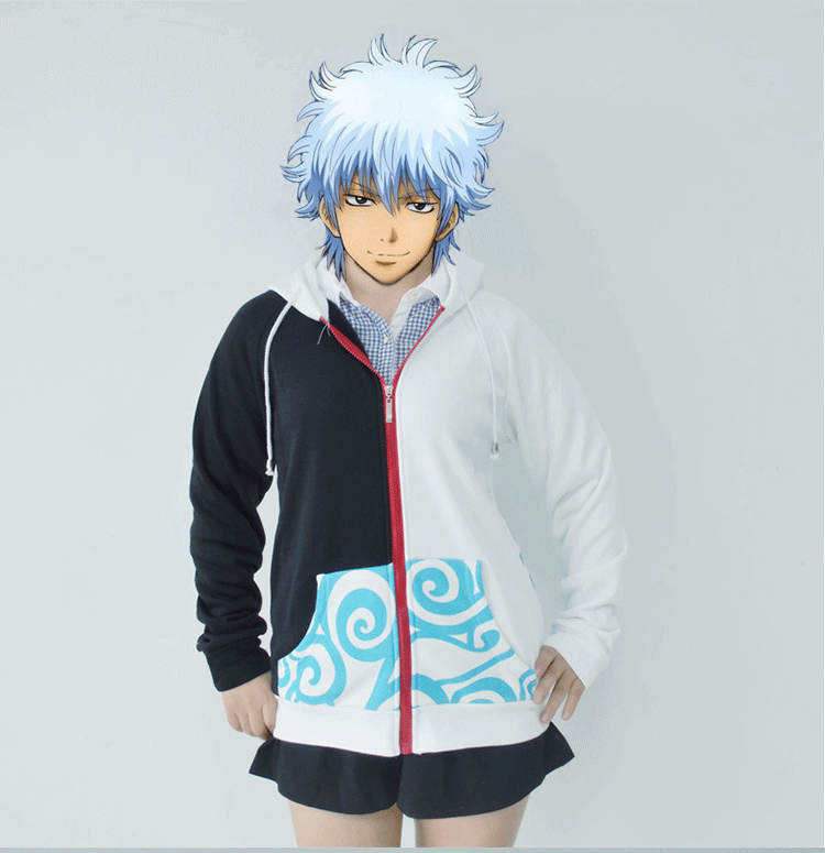 银魂卫衣 坂田银时衣服和服秋冬厚加绒 动漫外套-阿里巴巴