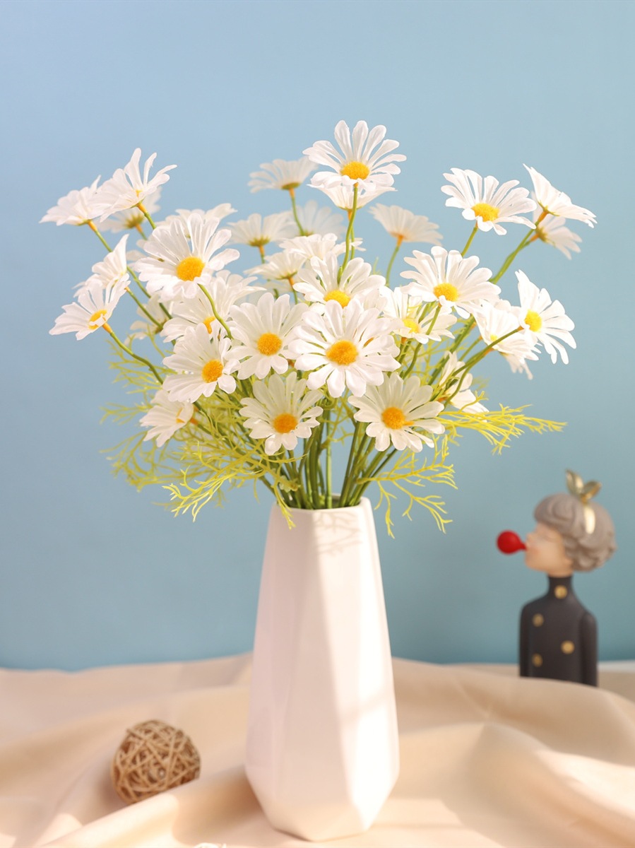 Chamomile Flower Little Daisy Fake Flower Spring Outing Photographing Props Home Living Room Decoration Flowers Silk Flower Ornaments