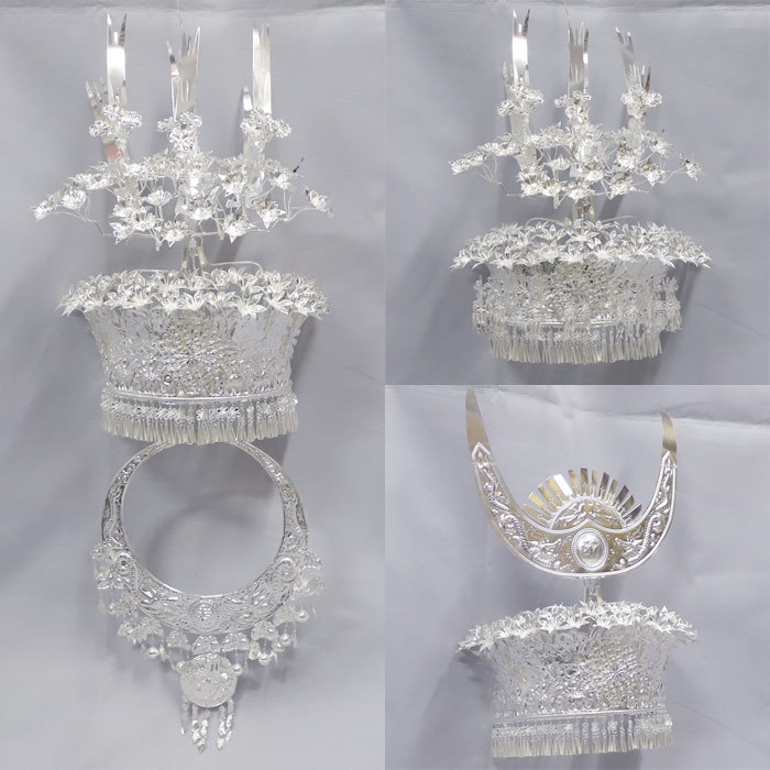 贵州苗族银帽苗族银饰套件广西云南湖南苗族头饰苗族服饰苗银盛装