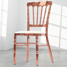 厂家直销金属电镀金古堡椅 铁艺拿破仑竹节椅 土豪金婚礼椅餐椅