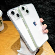 闪粉边框玻璃苹果14手机壳iphone13promax保护套12Pro适用11plus