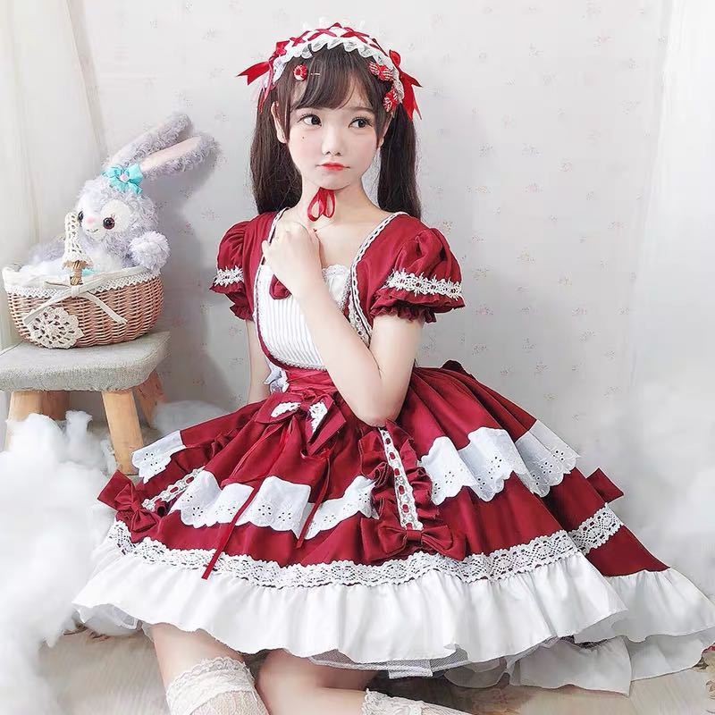 洛丽塔女仆装日系lo娘裙子lolita哥特萝莉洋装学生公主连衣裙全套