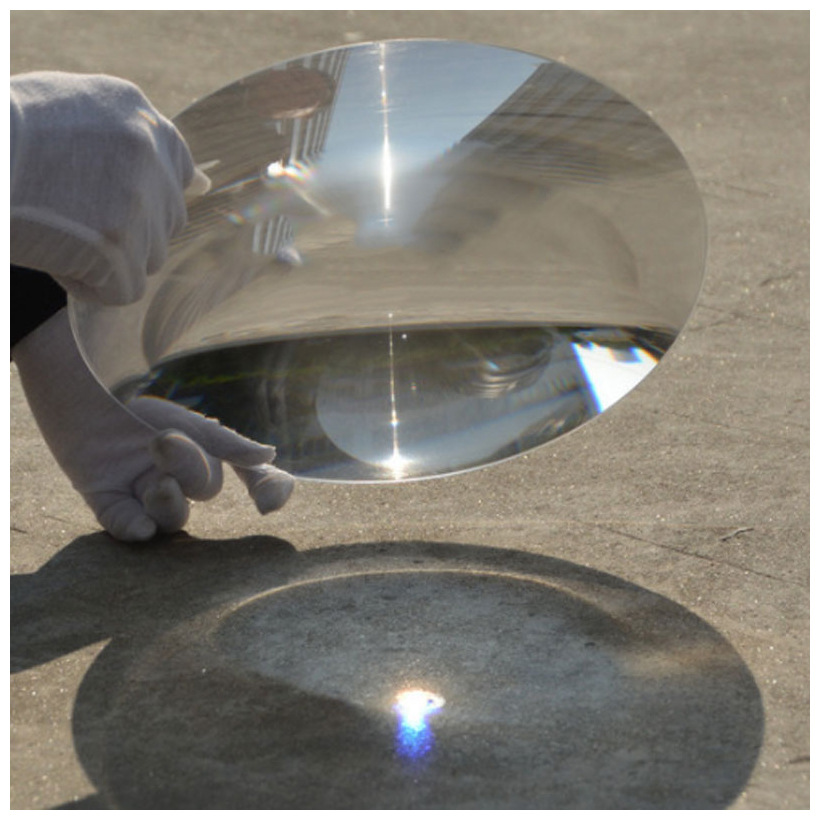 菲涅尔透镜亚克力透镜pmma直径300mm太阳能聚焦透镜放大镜装饰 wl