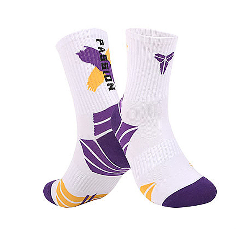 Basketball Socks Men's Combat High-Top Athletic Socks Football Star Same Style Elite Professional White Socks Junior and Senior High School Students