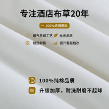 CF89酒店民宿宾馆床上用品纯色白床单隔脏缎条加密可