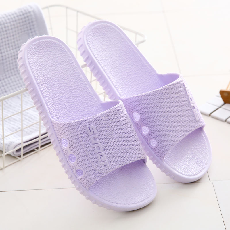 Home Indoor Soft Bottom Couple Slippers Unisex Household Summer Slippers Bathroom Non-Slip Platform Bath Sandals