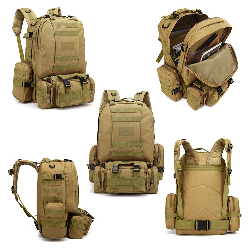 Factory Wholesale Multifunctional Tactical Hiking Backpack Outdoor Camouflage Backpack Mix Pack Travel Bag Army Fan Backpack