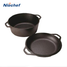 Dual-Purpose Cast Iron Saucepan Thickened Non-Stick Pots跨境