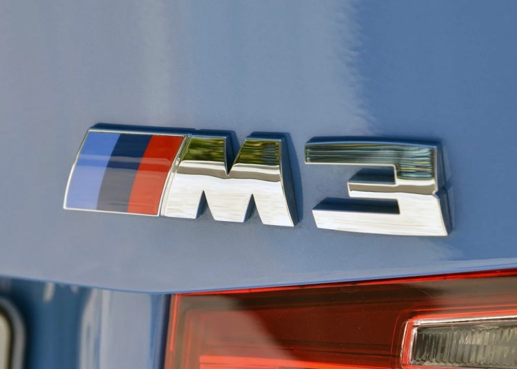 适用于宝马3系改装m3车标330li320i328li亮银色后尾标m侧标m标贴