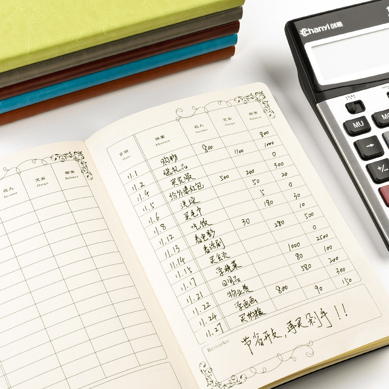 笔记本记事本记账本财务明细账懒人理财本账本家庭花销册记账本