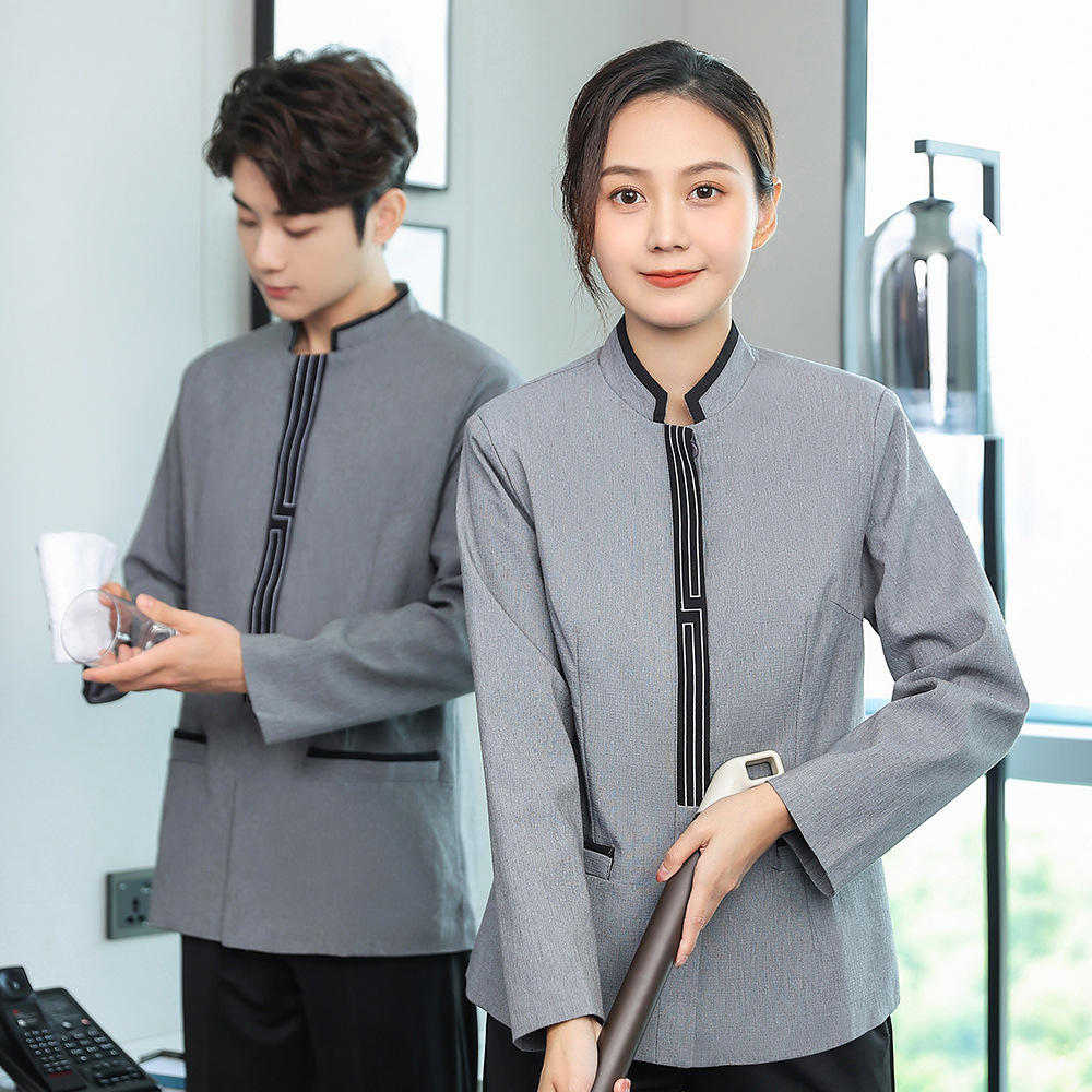 保洁工作服长袖女小区物业酒店客房机场商场清洁阿姨保洁服秋冬季