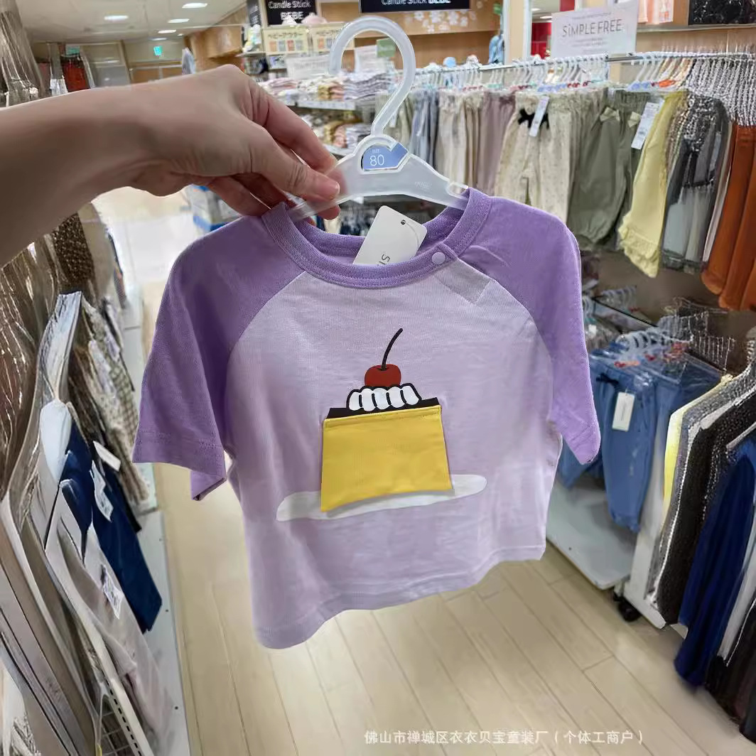 瓢虫之家 德牌 夏季中小童卡通t恤短袖 童装实体工厂直播货源批发