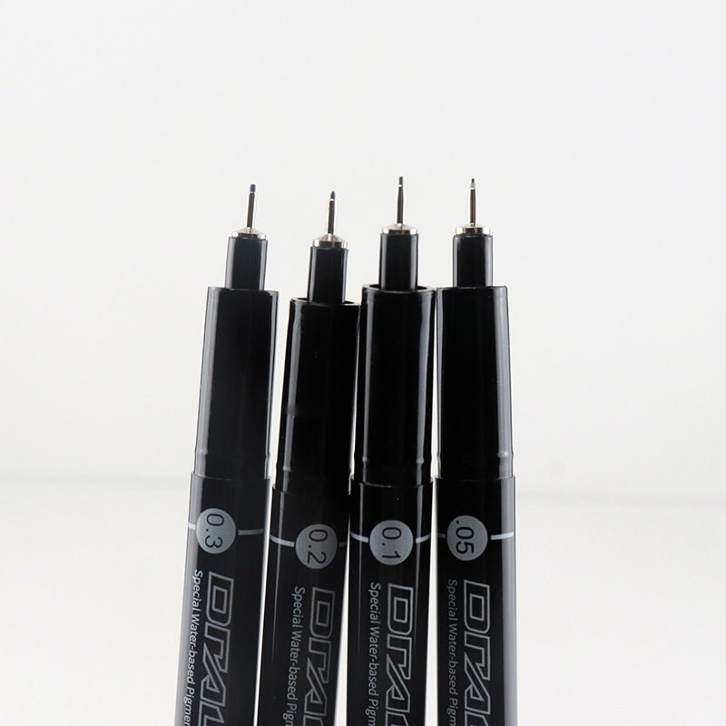 描边勾线笔手绘用线幅针管头加软头8 1套装绘图笔设计起稿素描笔