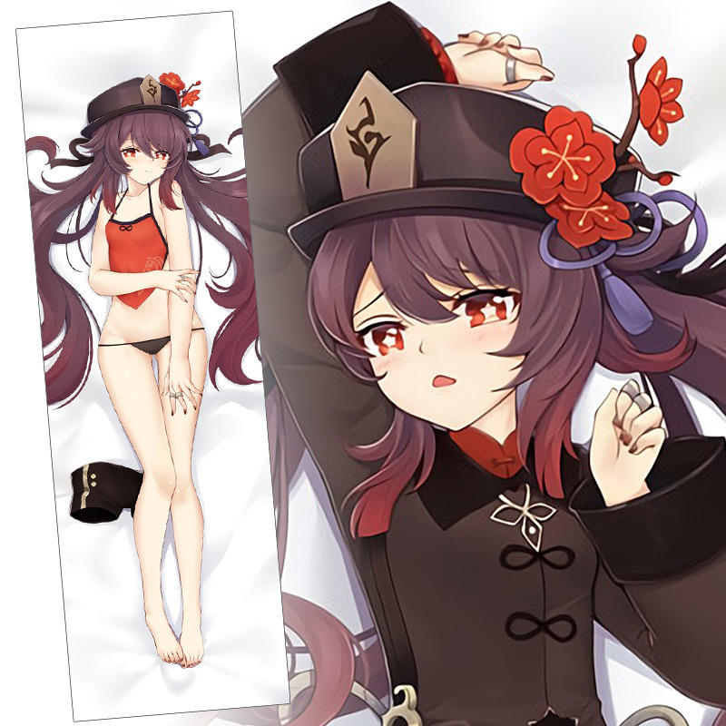 跨境 动漫原神胡桃 等身抱枕性感床上抱睡枕可定制抱枕套订做枕套